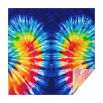 Colorful Tie Dye Symmetric Pattern Square Tablecloth,Waterproof Square Table Cover,Wipeable Spillproof Washable Table Cover for Home Kitchen Party Decor 60"x60"(152x152cm)