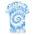 thumbnail image 3 of Dvprdro Men's Tie Dye Short Sleeve T-shirts Fashion Trendy Crew Neck Pullover Tops Casual Gym Sport Workout Tee Blue XXL, 3 of 5