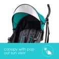 thumbnail image 3 of Summer Infant 3Dlite Convenience Stroller, Teal - Lightweight Stroller with Aluminum Frame, Large Seat Area, 4 Position Recline, Extra Large Storage Basket, 1 Count (Pack of 1), 3 of 5