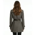 thumbnail image 2 of Double Zero Double Breasted A-Line Coat, Coffee, 2 of 5