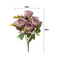 thumbnail image 6 of Opvise Artificial Flower Good Detail Realistic No Wither No Watering Long-lasting Fake Rose Photo Prop Table Centerpiece Wedding Party Decor Supplies Wine Red, 6 of 8