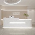 thumbnail image 1 of Church Pulpit Front Reception Desk Podium Lectern Bar Modern Office Cash Counter Desk Restaurant Tables Bureau Furniture My Lux Decor Round, 1 of 17
