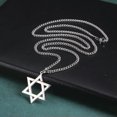 thumbnail image 4 of Star of David Pendant Necklace Israel Jewish Stainless Steel Jewelry Gift, 4 of 9