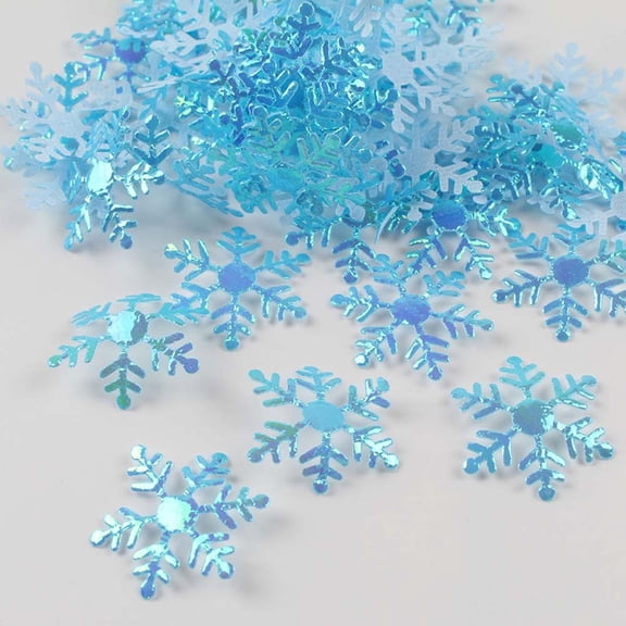 Clearance 300-Piece Christmas Snowflake Decoration Set for Tree and Window, Plastic Ornaments