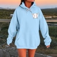 thumbnail image 2 of WZXFASHION Chandail à Col Imprimé pour la Journée de la Compétition pour Femmes, Épaules Dénudées, Manches Longues, Liquidation, Chandail à Col Rond, 2 of 9