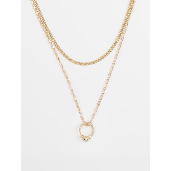 Time and Tru Women’s Goldtone Bridal “I Do” Engagement Ring Necklace