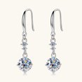thumbnail image 4 of Apaison 925 Sterling Silver 1 ct Moissanite Bridal Earrings Gold Plated Drop Earrings For Women Wedding Gifts, 4 of 7