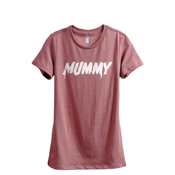 Mummy Women's Fashion Relaxed T-Shirt Tee Heather Rouge Small