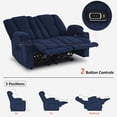 thumbnail image 6 of MCombo Power Loveseat Recliner w/ Massage USB Port for Living Room Navy Blue Fabric 6025, 6 of 9