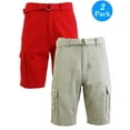 thumbnail image 4 of Men's Belted Cotton Cargo Shorts (2-Pack), 4 of 11