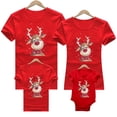 thumbnail image 1 of Traje de Navidad para la familia, camiseta para mamá, papá, ciervo, papá, papá, Papá Noel, trajes de Navidad para niños, mameluco de bebé, ropa de navidad roja, 1 of 4