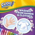 thumbnail image 3 of Crayola Clicks Marqueurs Rétractables (10 Unités), Marqueurs Lavables pour Enfants, Marqueurs Click, Fournitures Scolaires pour Enfants, Cadeaux, 5 Ans et +, 3 of 8