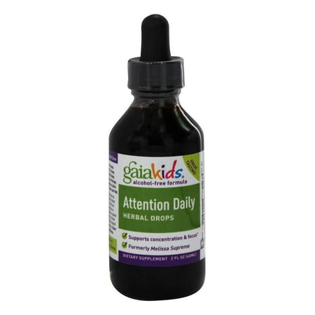 Gaia Herbs - Kids Attention Daily Herbal Drops - 2 oz. Formerly Kids-Melissa (Best Herbs To Take Daily)
