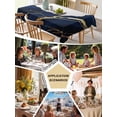thumbnail image 5 of Navy Blue Marble Table Cloth, Modern Ink Painting Art Abstract Waterproof Tablecloth for Square Tables, Reusable Washable Fabric Table Cover for Restaurant Kitchen Dining Tables 54"x54", 5 of 6