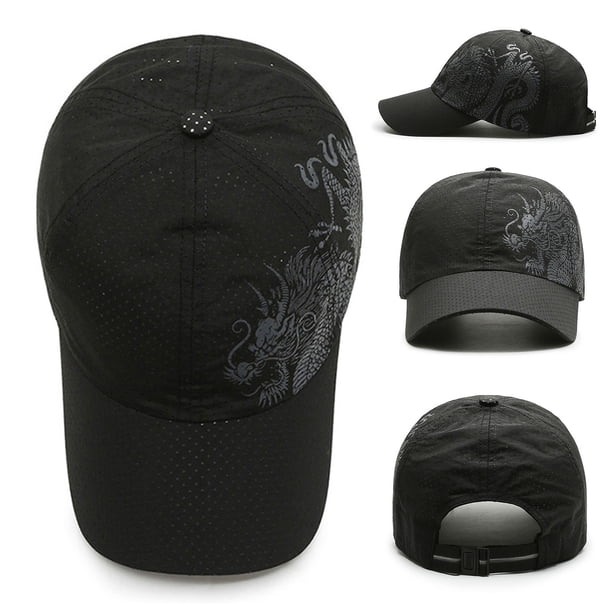 Flmtop Sunshade Cap Ultralight Quick Drying Chinese Style Dragon