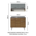 thumbnail image 3 of Cocina Integral Madesa 105cm con Tarja Marrón/Gris, 3 of 14