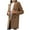 Khaki, variant on ZQUUVOU Women's Fall and Winter Coat Straight Cardigan Solid Color Button Pocket Coat Black