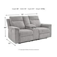 thumbnail image 4 of Signature Design by Ashley Barnsana Ash Power Reclining Loveseat with Console, 4 of 9