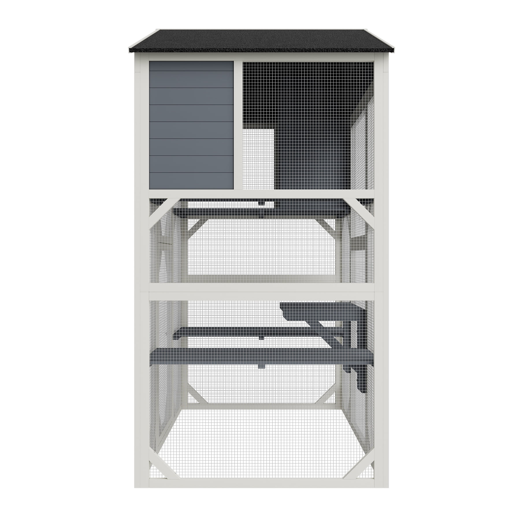 Catio Enclosure for Cars, Seizeen Outdoor Cat House Pet Cage Enclosure for Kitty w/Waterproof Roof, Platform