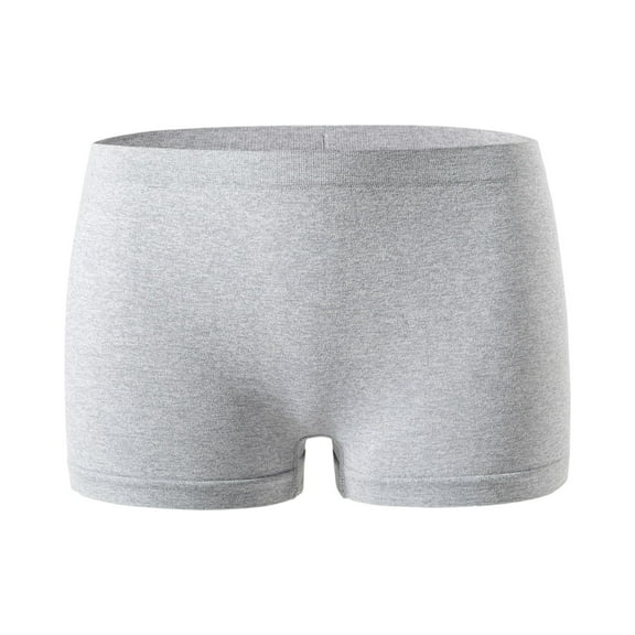 Lumtrix Womens Boyshort Underwear Cotton Mid Rise Shorts Briefs Full Coverage Stretch Panties Gray XL