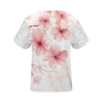 thumbnail image 6 of Otvok Women Fashion Summer Fold Printed Regular Women Short Sleeves V Neck Button Top, 6 of 6