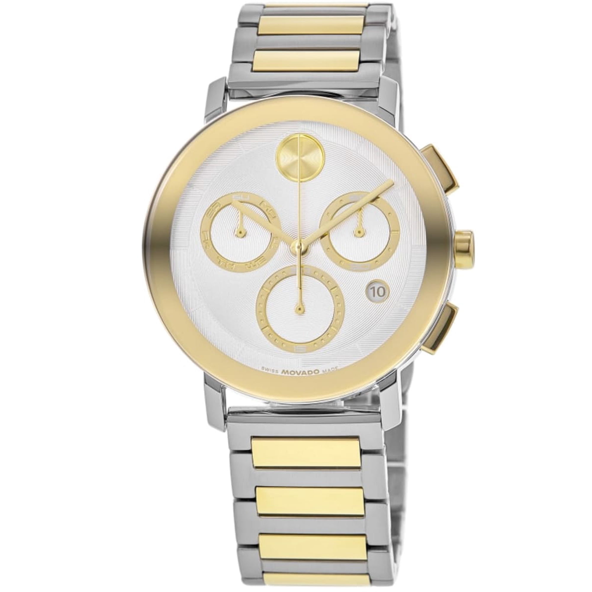 Movado Bold Evolution Quartz Chronograph Silver Dial Steel Men's Watch 3601100