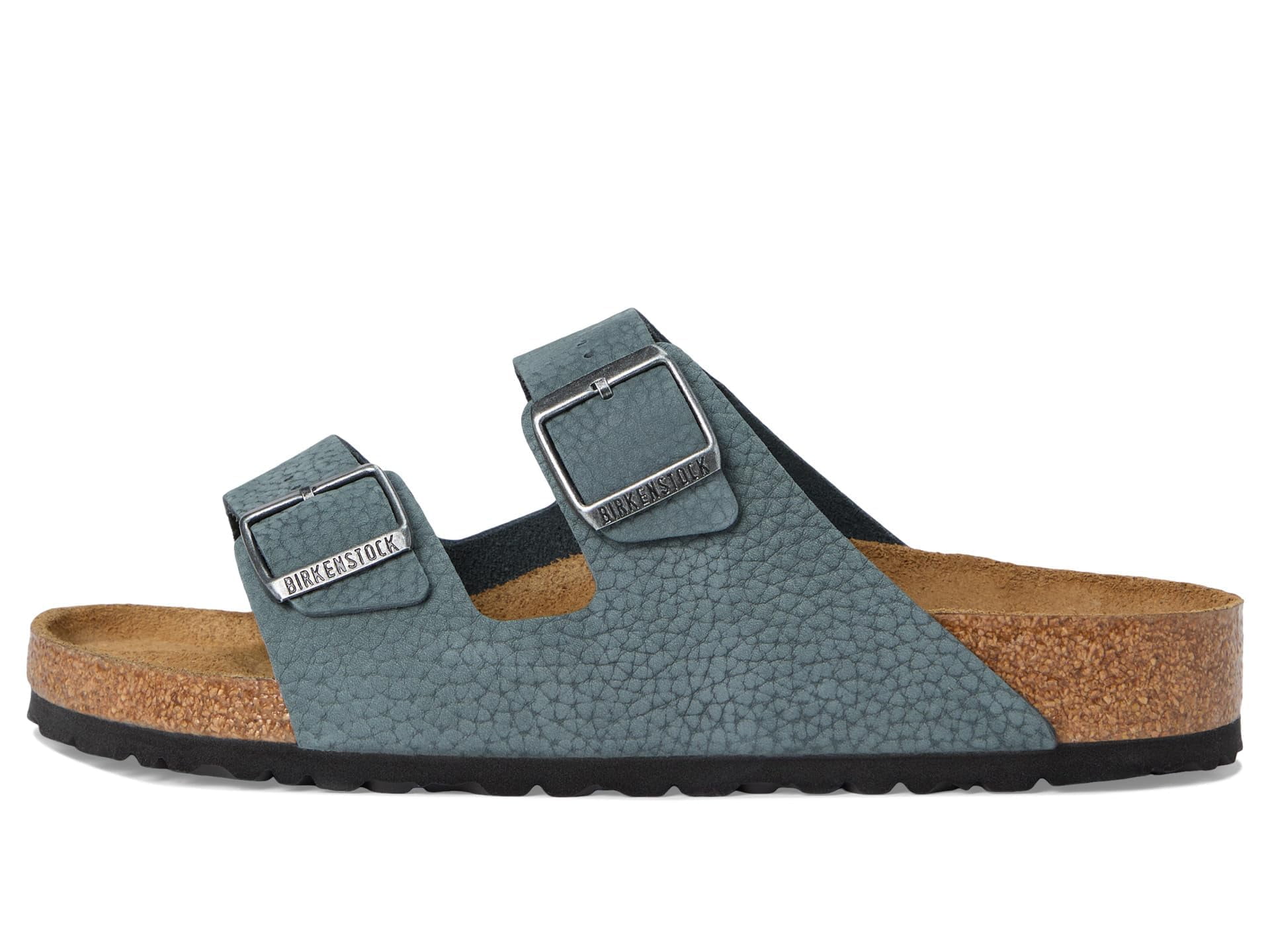 Birkenstock Men's Arizona Desert Buck Sandal, Basalt Gray, 8-8.5