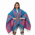 thumbnail image 5 of Cavosen Wraps for Evening Dresses Knit Elegant Wraps Stripe Soft Thicken Warm Open Front Scarves Oversized Winter Everyday Wear, 5 of 7