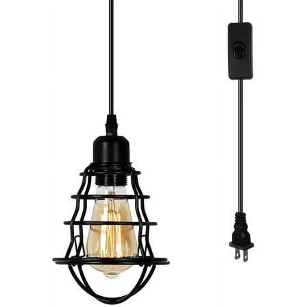 Oumilen Modern 1-Light Hanging Pendant Lights Black