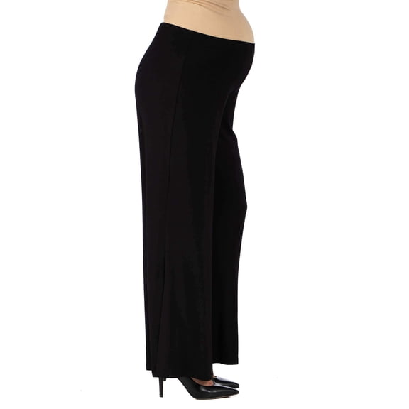 Maternity Elastic Waist Flared Palazzo Pants