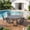 Gray Table- Gray Chairs, variant on VOXBIN 5 Pieces Patio Dining Set - 40.7" Round Metal Table and 4 Stackable Chairs, Graywood Table and Gray Chairs