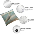 thumbnail image 4 of Awypu  Set of 2 Throw Pillow Covers Blue Heron Beach Sea Wave Watercolor Painting Decorative Pillow Cases Home Decor Standard Square Pillowcases White, 4 of 6