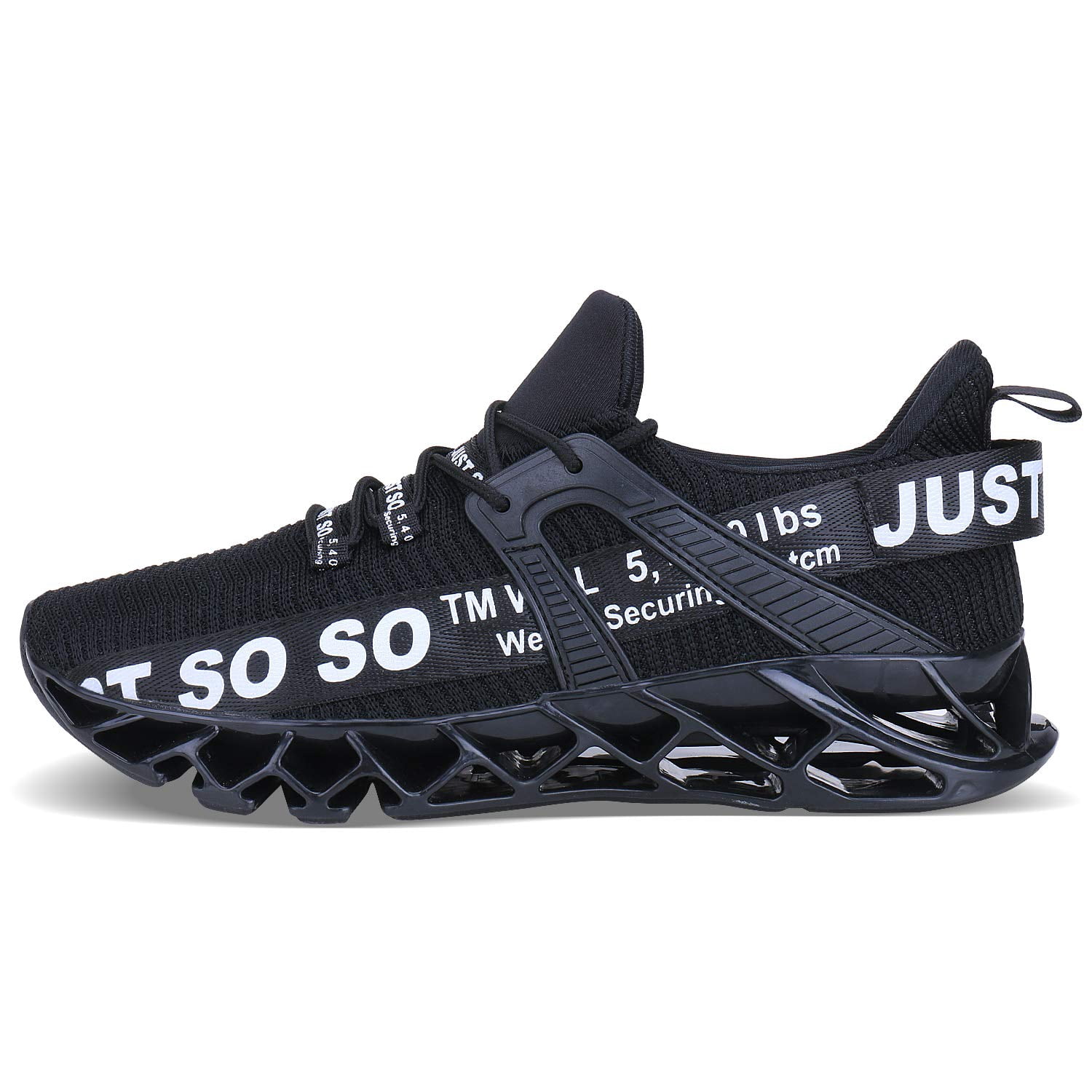 Just so so Mens Running Shoes Sneakers Black Size 12