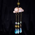 thumbnail image 4 of YAOMOBB Faux Crystal Wind Chime Shiny Rhinestones Wind Chimes Pendant Rainbow Maker Hanging Ornament Indoor Faux Crystal Cloud Wind Chime Golden Color Chain, 4 of 7