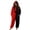 Z35-Red, variant on LILIYA Hooded Halloween Onesie, Color Block Jumpsuit for Adults, Plush Loungewear with Deep Pockets, Relaxed Fit 1-Piece Bodysuit, Cozy Holiday Sleepwear for Couples