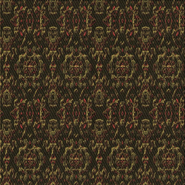 Ahgly Company Tapis d'Intérieur Lavable en Machine Carré Rouge Brun, 6 Pieds Carré