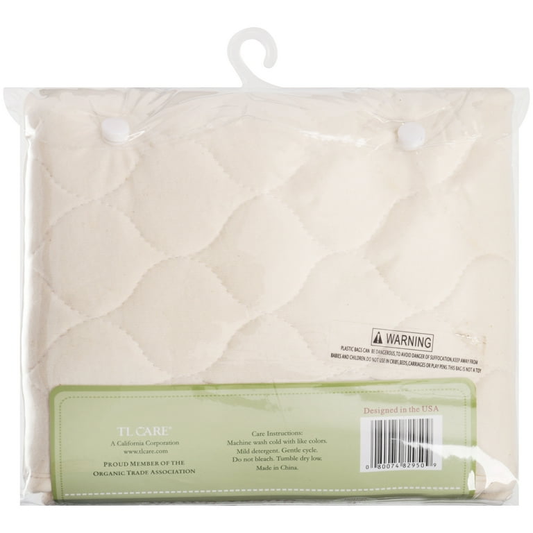 American Baby Company Waterproof Quilted Sheet Saver Pad, Changing Pad  Liner Made with Organic Cotton Top Layer, Natural Color