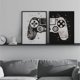 thumbnail image 3 of Moyic Paquete de 2 carteles para colgar en la pared con pintura de gamepad sin marco, imagen de decoración impermeable desmontable para sala de estar, Decoración del hogar Moyic HA010839-00, 3 of 6