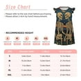 thumbnail image 3 of Fotbe Romantic Skeletons Under Moon Vestido de Dormir para Niñas de 3 a 10 Años, Mangas Cortas, Estilo Princesa, Pijama Camisón con Mangas Voladas-X-Large, 3 of 6