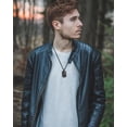 thumbnail image 5 of HEYOLL Black Dog Tag Necklaces for Men to My Brother Gifts from Brother American Flag Pendant Chain Military Army Birthday Valentines Day Jewelry Gifts Teen Teenages Tween Preteen Him Age Ideas, 5 of 7