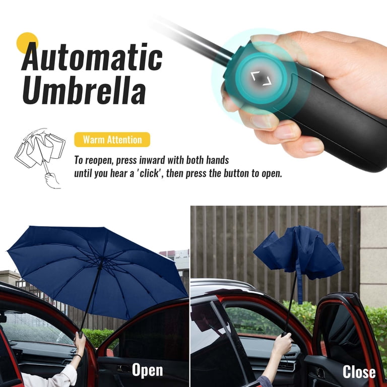 Chakipee Travel Inverted Umbrella, 44.9 Inch, Blue photo 6