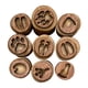 thumbnail image 4 of Juego de 9 sellos de goma de madera para pintar animales, hechos a mano, para niños y niñas. Estilo C S 25-35 cm, 4 of 9