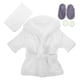 thumbnail image 1 of 1 juego de accesorios para fotografía de recién nacidos, adorable albornoz pequeño para bebés y niños pequeños, toalla de baño de forro polar coral flexible para niña con accesorios, 1 of 8