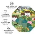 thumbnail image 3 of Pofeuu Garden Farm Print Coasters for Drinks, 4Pack PU Leather Coasters, Bar Drink Coasters for Tabletop Protection, Furniture from Damage-Octagon, 3 of 6