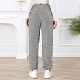 thumbnail image 6 of Women's Fuzzy Fleece Jogger Sweatpants Comfy Stretch High Waisted Workout Yoga Track Pants Casual Loose Drawstring Lounge Pajamas Trousers, 6 of 7
