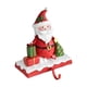 thumbnail image 1 of Estatua navideña con soporte para medias, adorno de resina, figura escultural para estantería, oficina, dormitorio, centros de mesa para interiores Papá Noel, 1 of 9