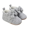 thumbnail image 2 of AOOCHASLIY Black and Friday Kids Shoes Spring Princess Girls' Shoes 0-1 Year Old Bowknot Baby Shoes Cotton Soft Sole Shoes Walking Shoes, 2 of 5