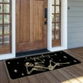 thumbnail image 6 of Sm:)e Spooky Skeleton Bone Day of the Dead Doormat 17x47 Inch, Black, 6 of 7