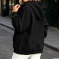 thumbnail image 6 of Hurxie Womens Oversized Hoodies Fleece Sweatshirts Long Sleeve Sweaters Pullover Fall Clothes with Pocket Black,L, 6 of 7