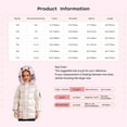 thumbnail image 7 of Yhong Kids Girls Shiny Metallic Hooded Down Jacket Winter Coat Parka Waterproof Windproof Puffer Jacket Snow Outwear Pink 140/8-9Y/X, 7 of 7